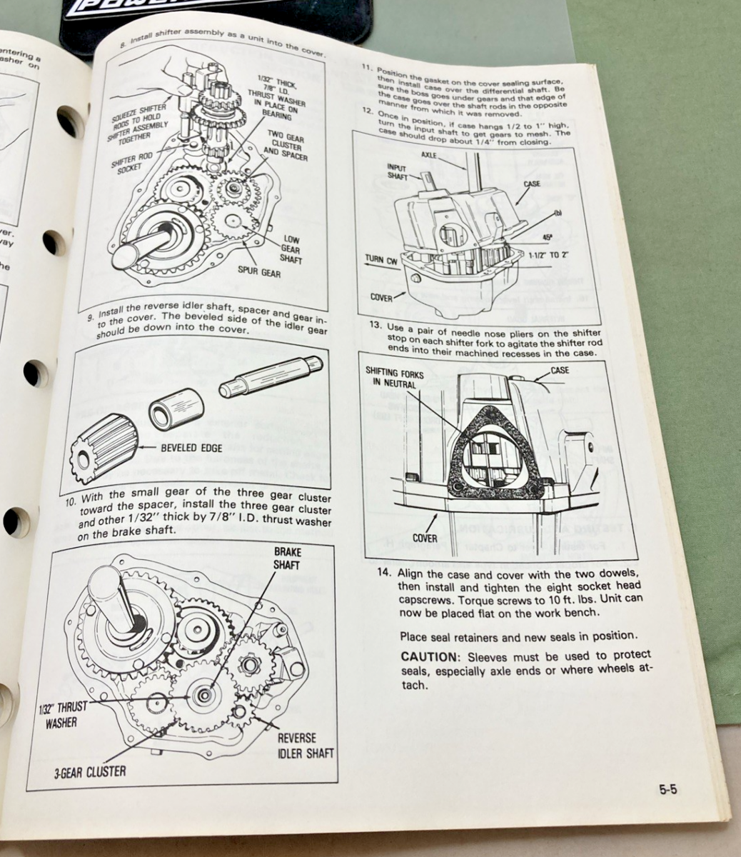 GENUINE TECUMSEH/PEERLESS 691218 MOTION DRIVE SYSTEMS MECHANIC'S HANDBOOK