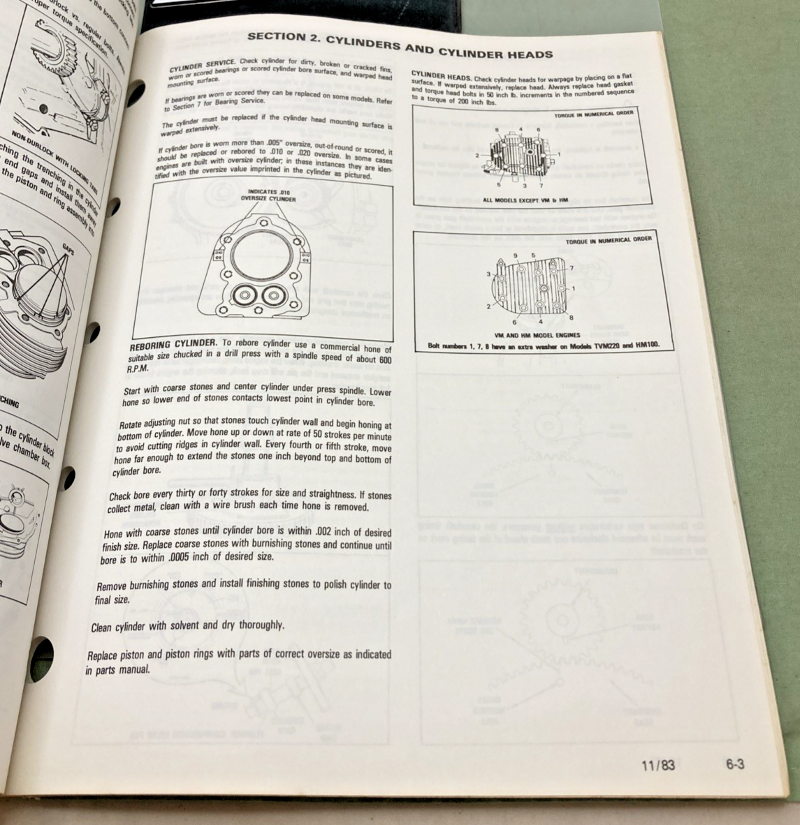GEN TECUMSEH 692509 ENGINES MECHANIC'S HANDBOOK 3-10 H.P. LIGHT & MEDIUM FRAME