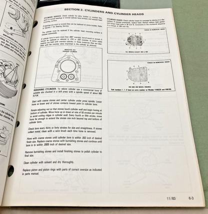 GEN TECUMSEH 692509 ENGINES MECHANIC'S HANDBOOK 3-10 H.P. LIGHT & MEDIUM FRAME