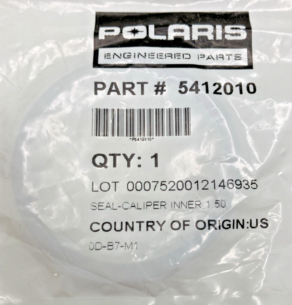 NEW GENUINE POLARIS 5412010 Inner Caliper Seal  1.50