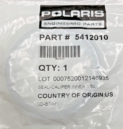 NEW GENUINE POLARIS 5412010 Inner Caliper Seal  1.50