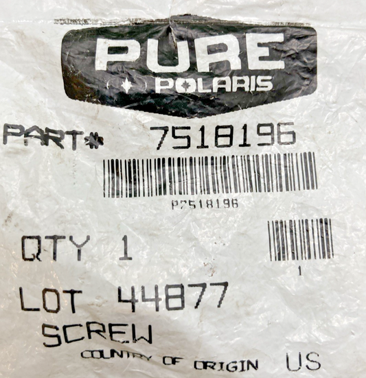 QTY 6 NEW GENUINE POLARIS 7518196 SCREW