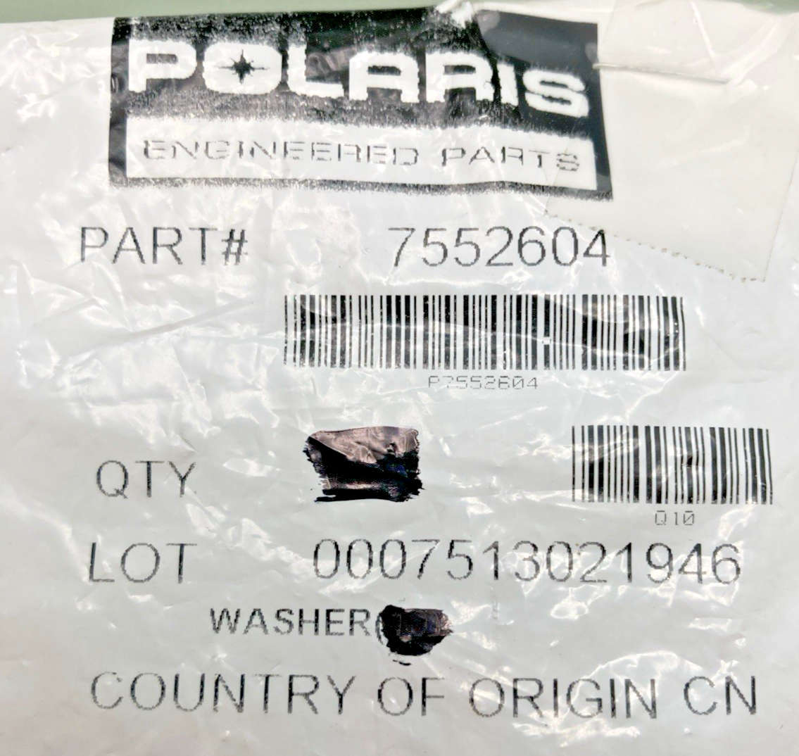 QTY 8 NEW GENUINE POLARIS 7552604 WASHER