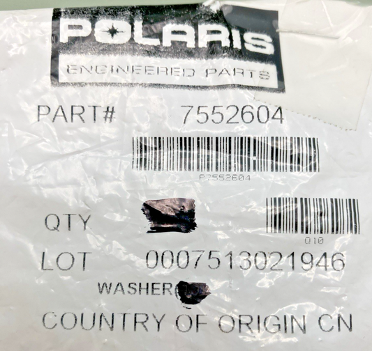 QTY 8 NEW GENUINE POLARIS 7552604 WASHER