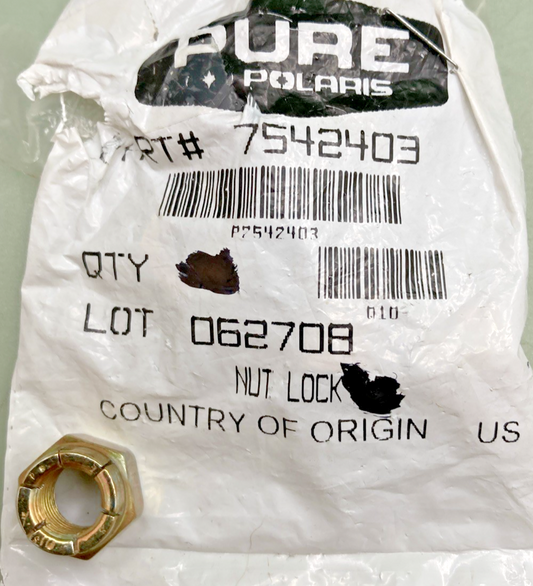 QTY 2 NEW GENUINE POLARIS 7542403 NUT LOCK
