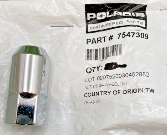 QTY 2 NEW GENUINE POLARIS 7547309 NUT- 3/8 - 24-WHEEL