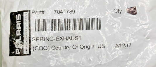 QTY 2 NEW GENUINE POLARIS 7041789 SPRING, EXHAUST
