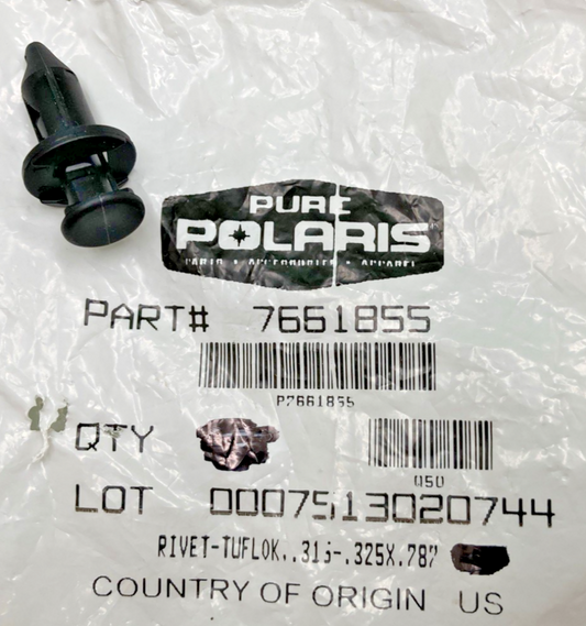 QTY 3 NEW GENUINE POLARIS 7661855 TUFLOK RIVET
