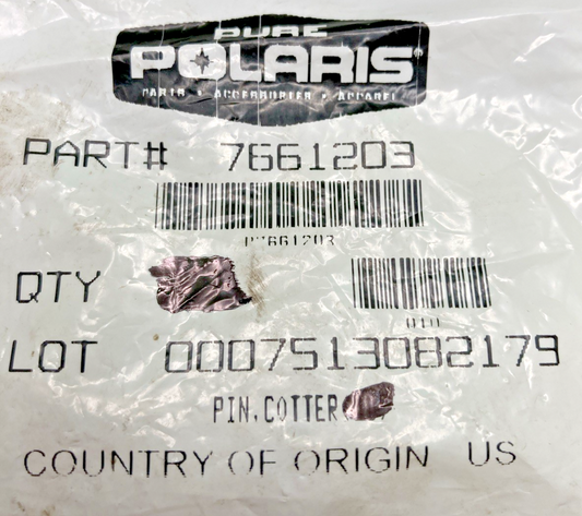 QTY 3 NEW GENUINE POLARIS 7661203 COTTER, PIN