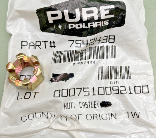 QTY 4 NEW GENUINE POLARIS 7542438 CASTLE NUT