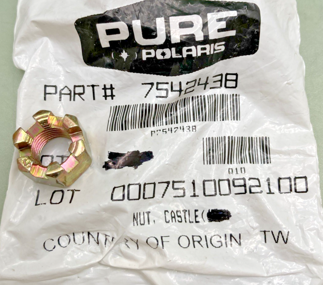 QTY 4 NEW GENUINE POLARIS 7542438 CASTLE NUT