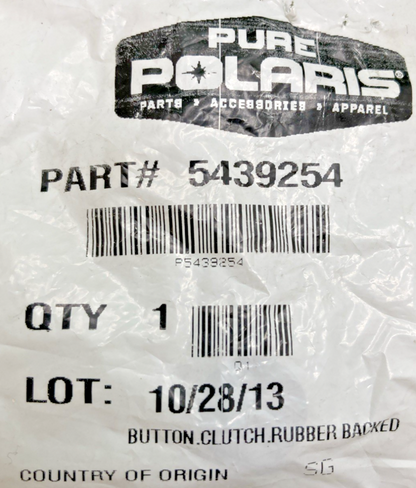 NEW GENUINE POLARIS 5439254 CLUTCH BUTTON