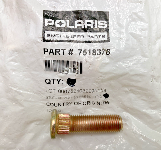 QTY 4 NEW GENUINE POLARIS 7518378 STUD