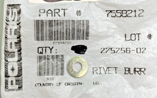 QTY 5 NEW GENUINE POLARIS 7558212 WASHER, 13/64X1/2X18GA,FL-Y