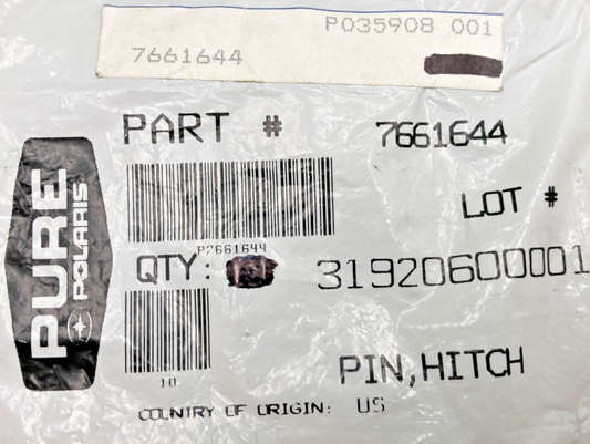 QTY 9 NEW GENUINE POLARIS 7661644 PIN, COTTER