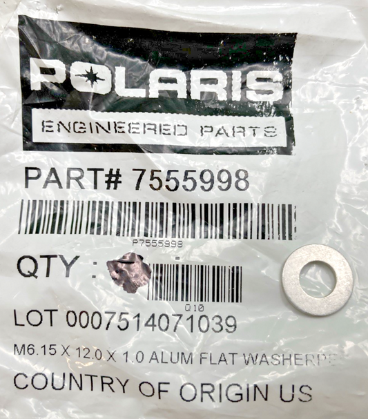 QTY 5 NEW GENUINE POLARIS 7555998 FLAT WASHER