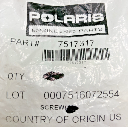 QTY 4 NEW GENUINE POLARIS 7517317 SCREW
