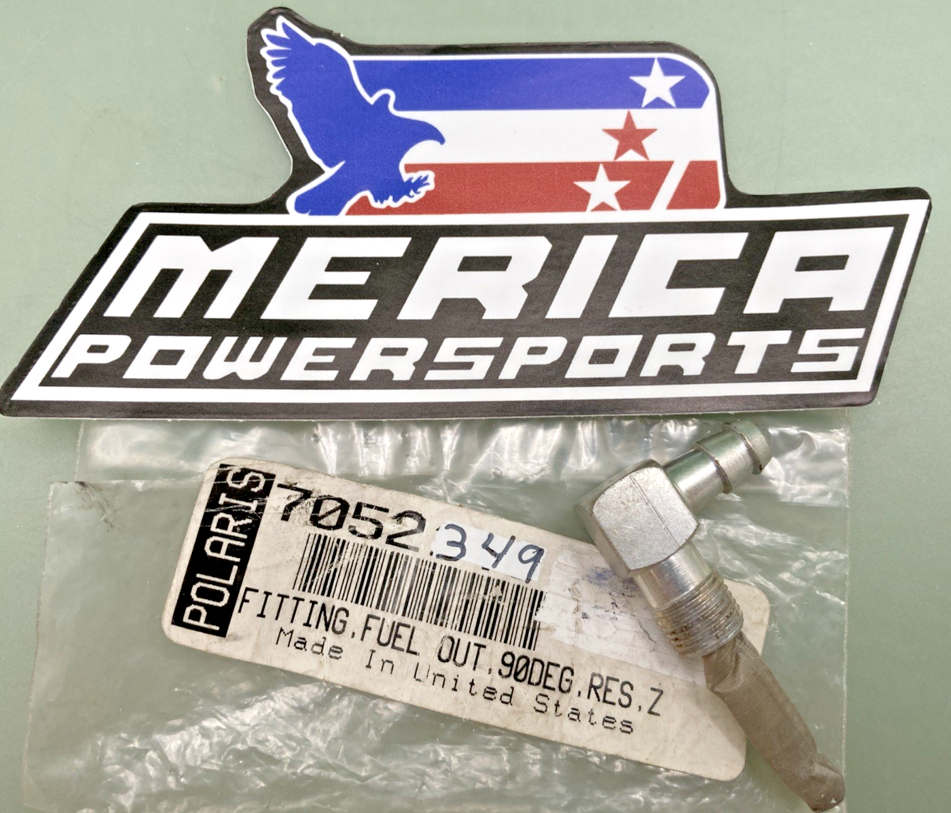 NEW GENUINE POLARIS 7052349 FITTING, FUEL OUT, 90DEG, RES, Z