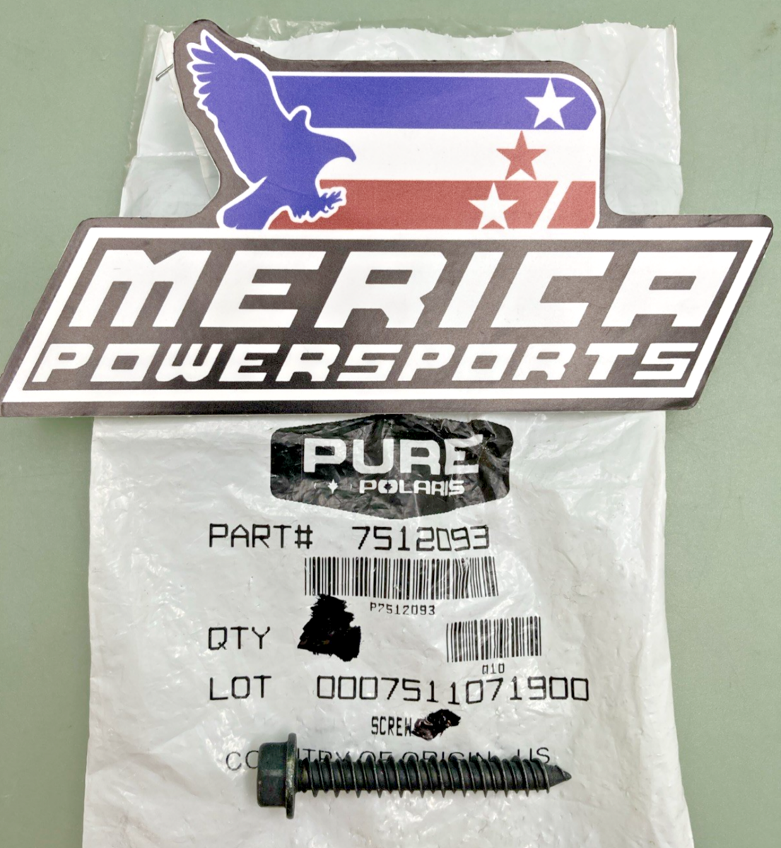 QTY 3 NEW GENUINE POLARIS 7512093 SCREW