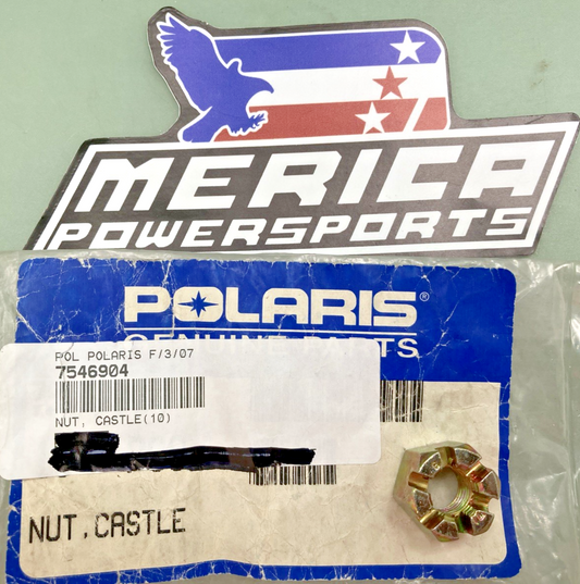 QTY 4 NEW GENUINE POLARIS 7546904 NUT, CASTLE