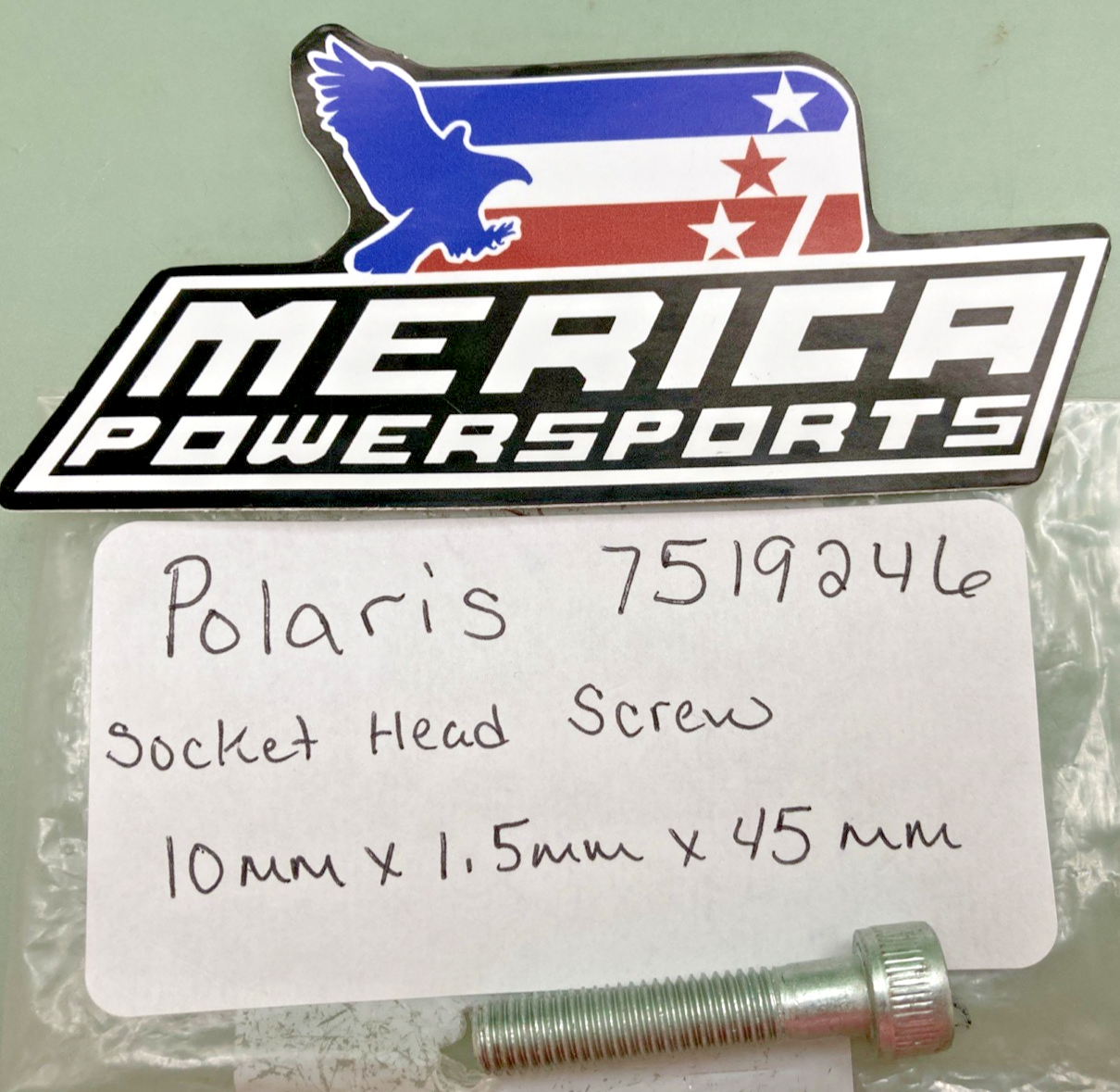 NEW REPLACES POLARIS 7519246 Socket Head Screw, 10 mm x 1.5 mm x 45 mm