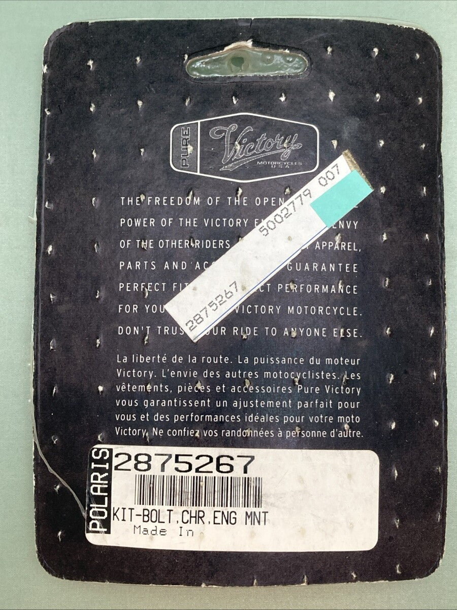 NEW GENUINE VICTORY 2875267 KIT - CHROME, ENGINE MOUNT BOLT