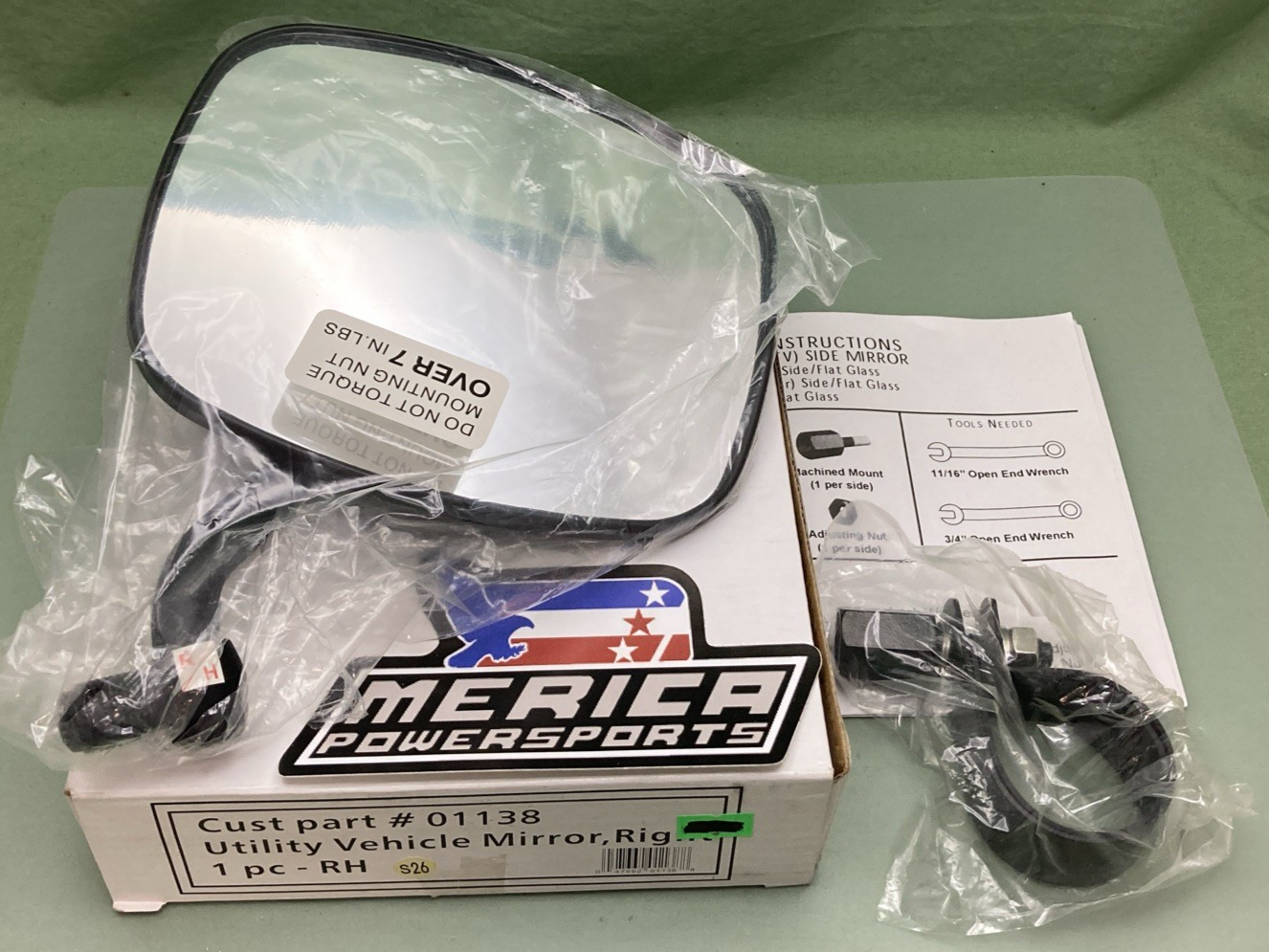 NEW GENUINE CIPA 01138 Utility Vehicle Mirror Right