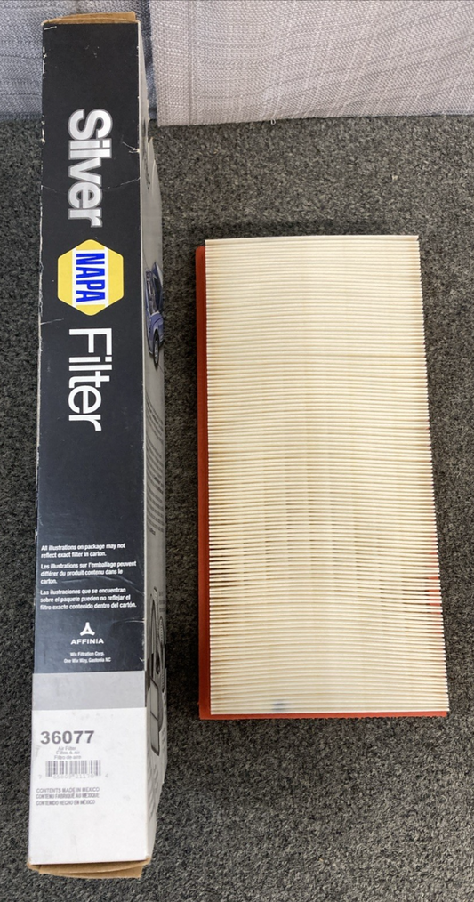 NEW GENUINE NAPA SILVER 36077 AIR FILTER