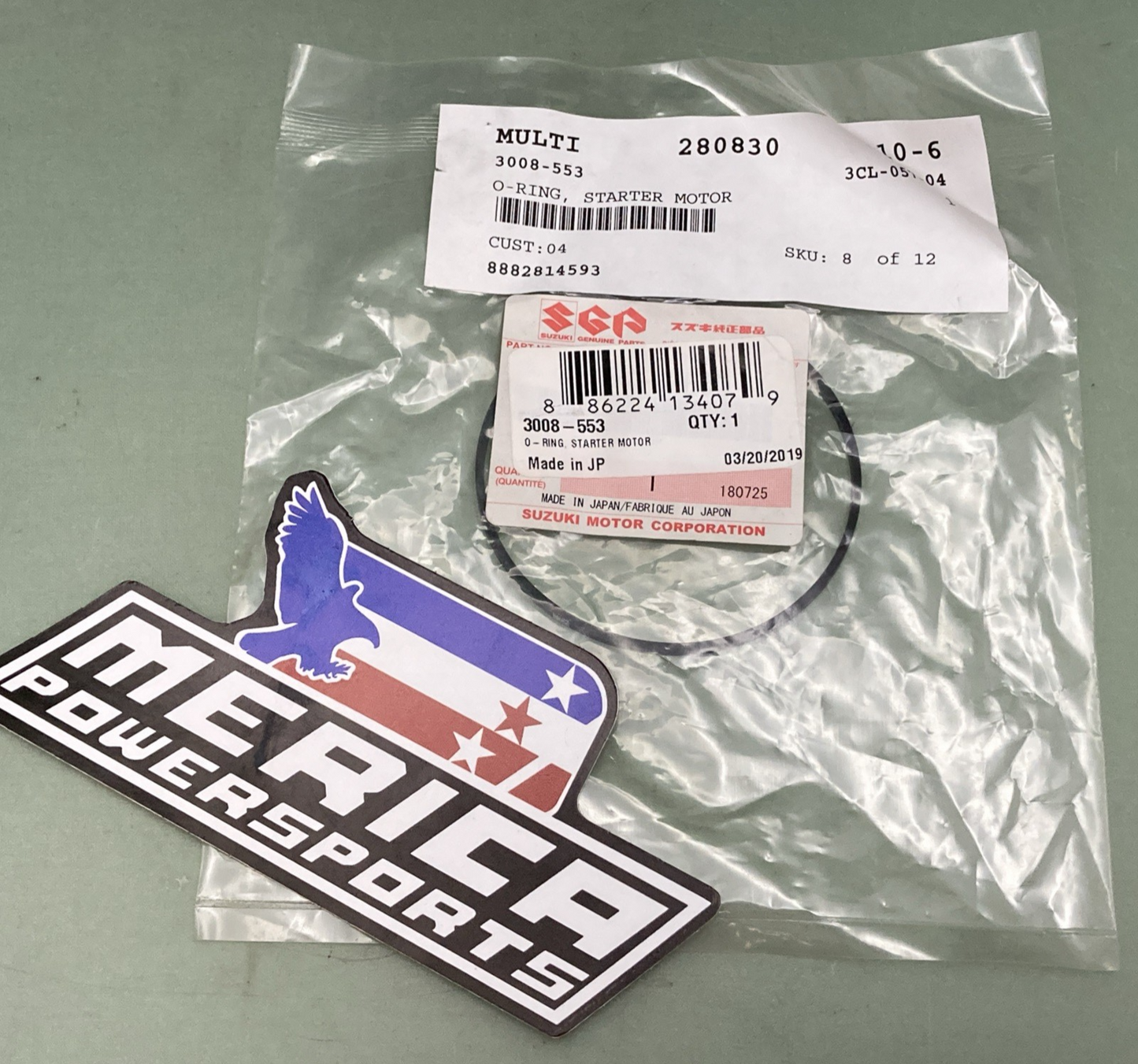 NEW GENUINE SUZUKI 3008-553 O-Ring