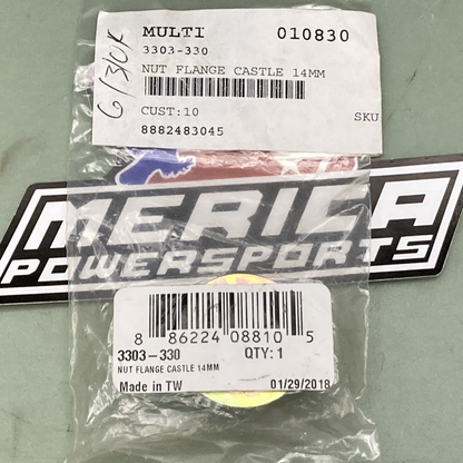 NEW GENUINE ARCTIC CAT 3303-330 14MM CASTLE NUT FLANGE
