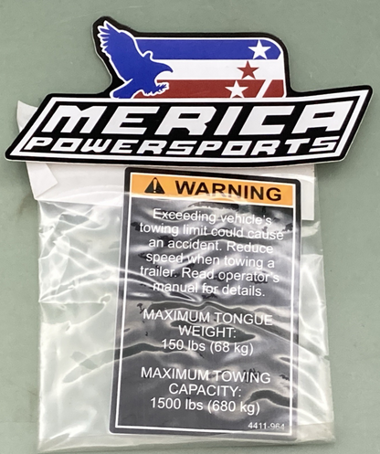 NEW GENUINE ARCTIC CAT 4411-964 WARNING TOWING DECAL