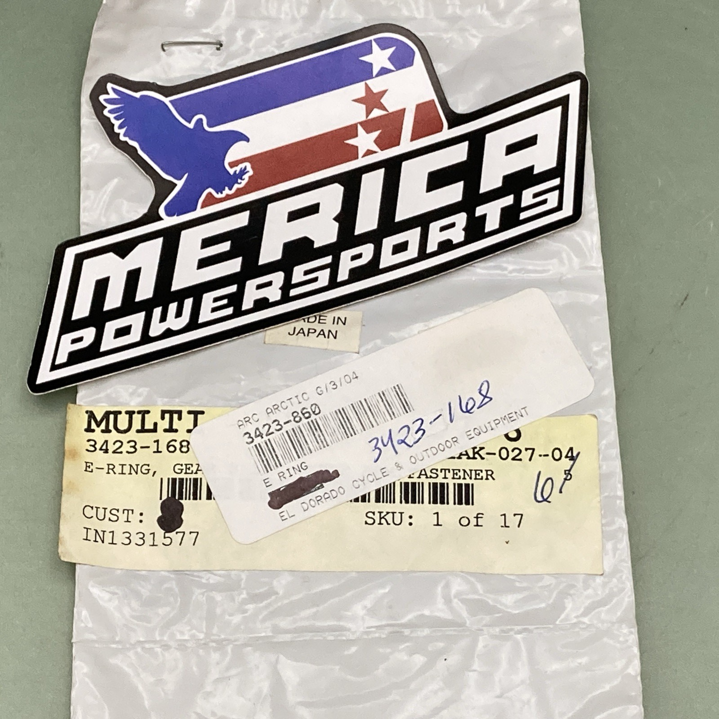 QTY 3 NEW GENUINE ARCTIC CAT 3423-860 E RING