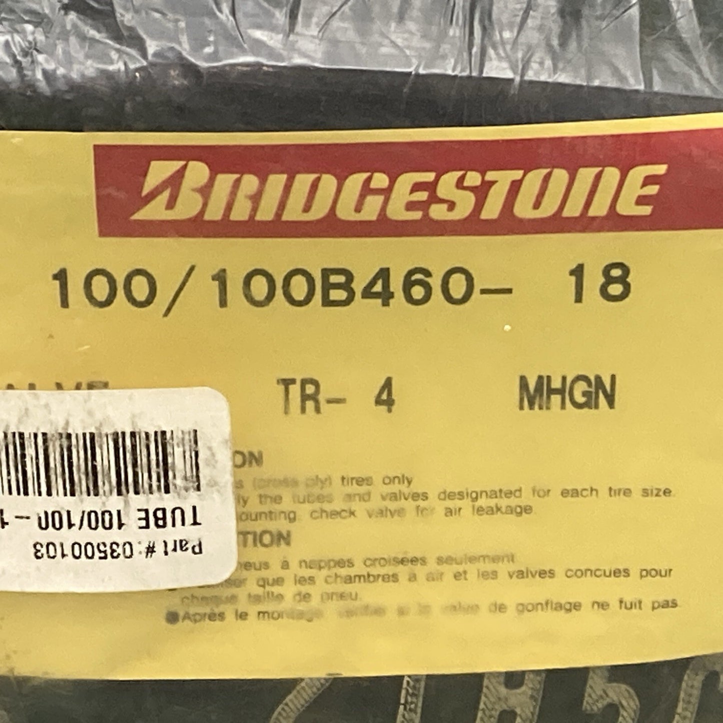 NEW GENUINE BRIDGESTONE 100/100B460-18 Inner Tube