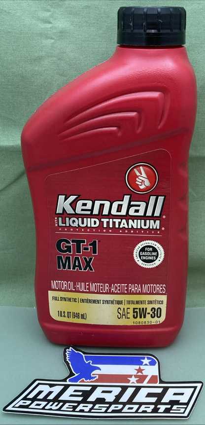 KENDALL 1080830-01 GT-1 Max 5w-30 Full Synthetic Motor Oil with LiquiTek, 1qt.