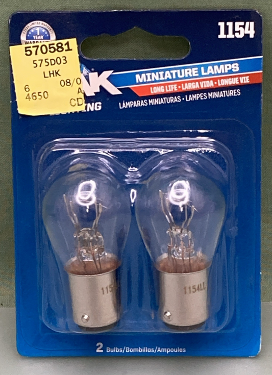 New Genuine Peak Auto 1154 Miniature Lamp Set