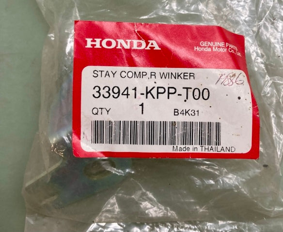 Honda 33941-KPP-T00 Stay, R., Turn, Signal New Genuine