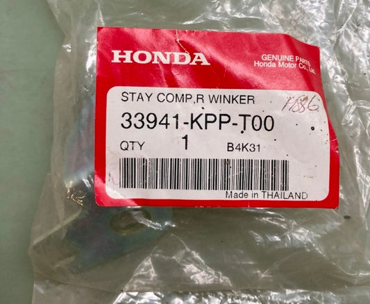 Honda 33941-KPP-T00 Stay, R., Turn, Signal New Genuine