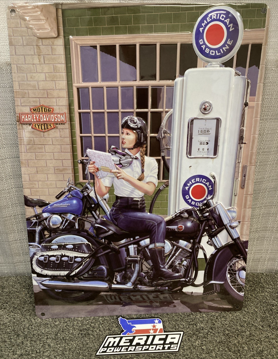 NEW GENUINE HARLEY DAVIDSON 2010891 Sturgis Babe Gasoline Motorcycle Metal Sign