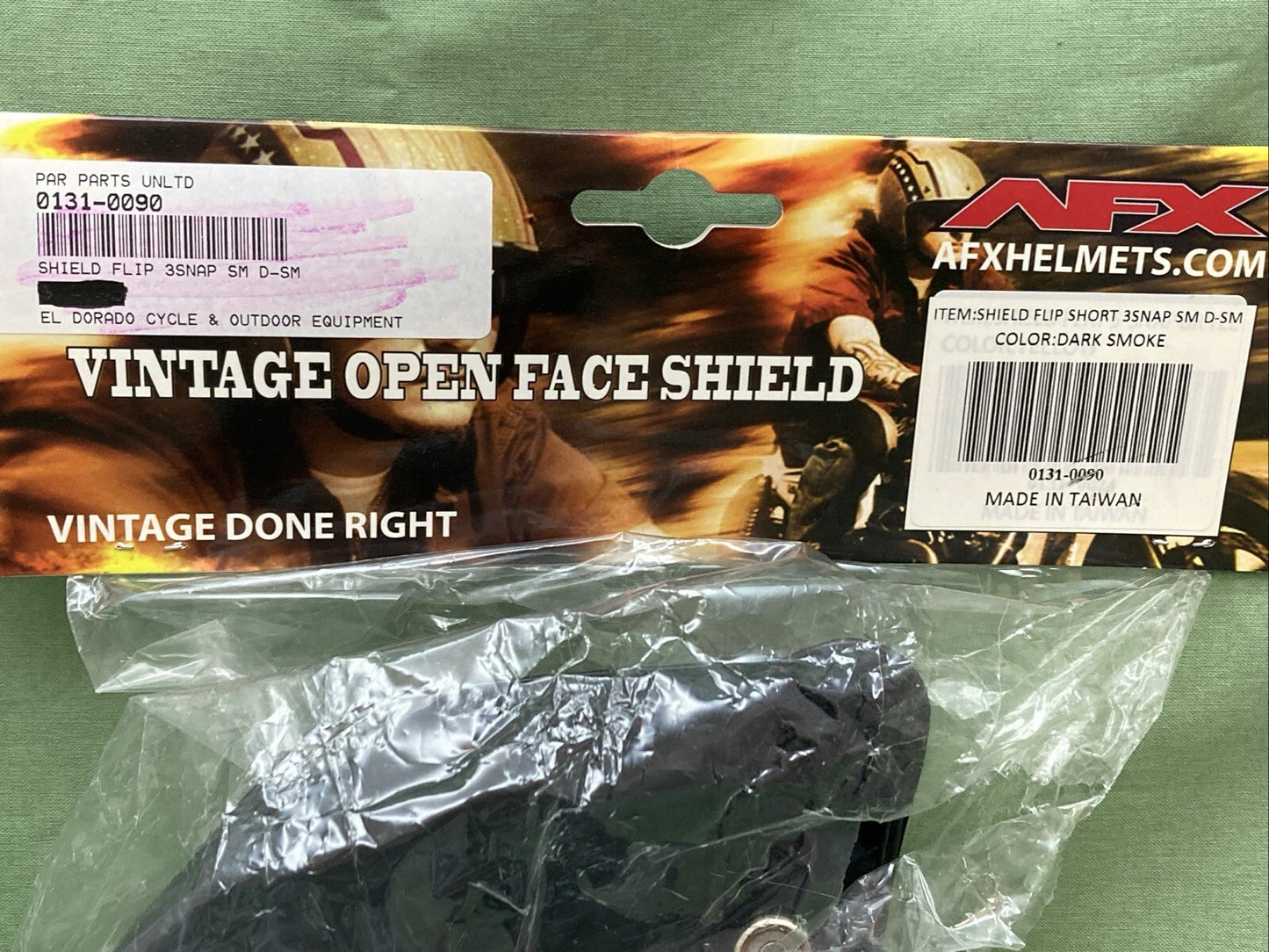 NEW GENUINE AFX 0131-0090 SHIELD FLIP 3 SNAP SM D-SM, DARK SMOKE