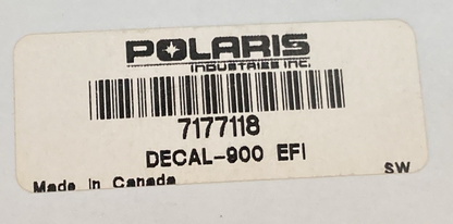 NEW GENUINE POLARIS 7177118 Decal-900 Efi