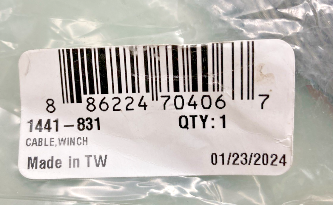 NEW REPLACES ARCTIC CAT 1441-831 2000-3000lb Winch Cable