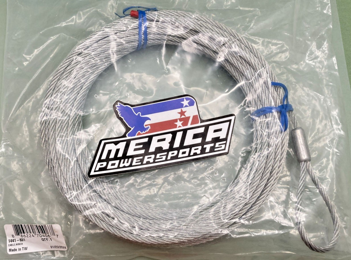 NEW REPLACES ARCTIC CAT 1441-831 2000-3000lb Winch Cable