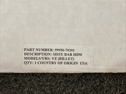 NEW GENUINE SUZUKI 99950-70201 SISSY BAR HDW