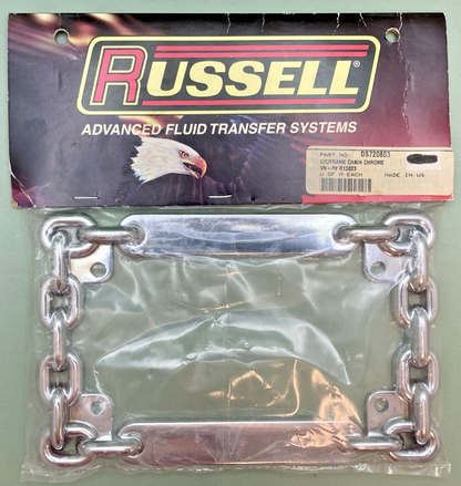 NEW GENUINE RUSSELL R13023 LIC/FRAME CHAIN CHROME, DS720803