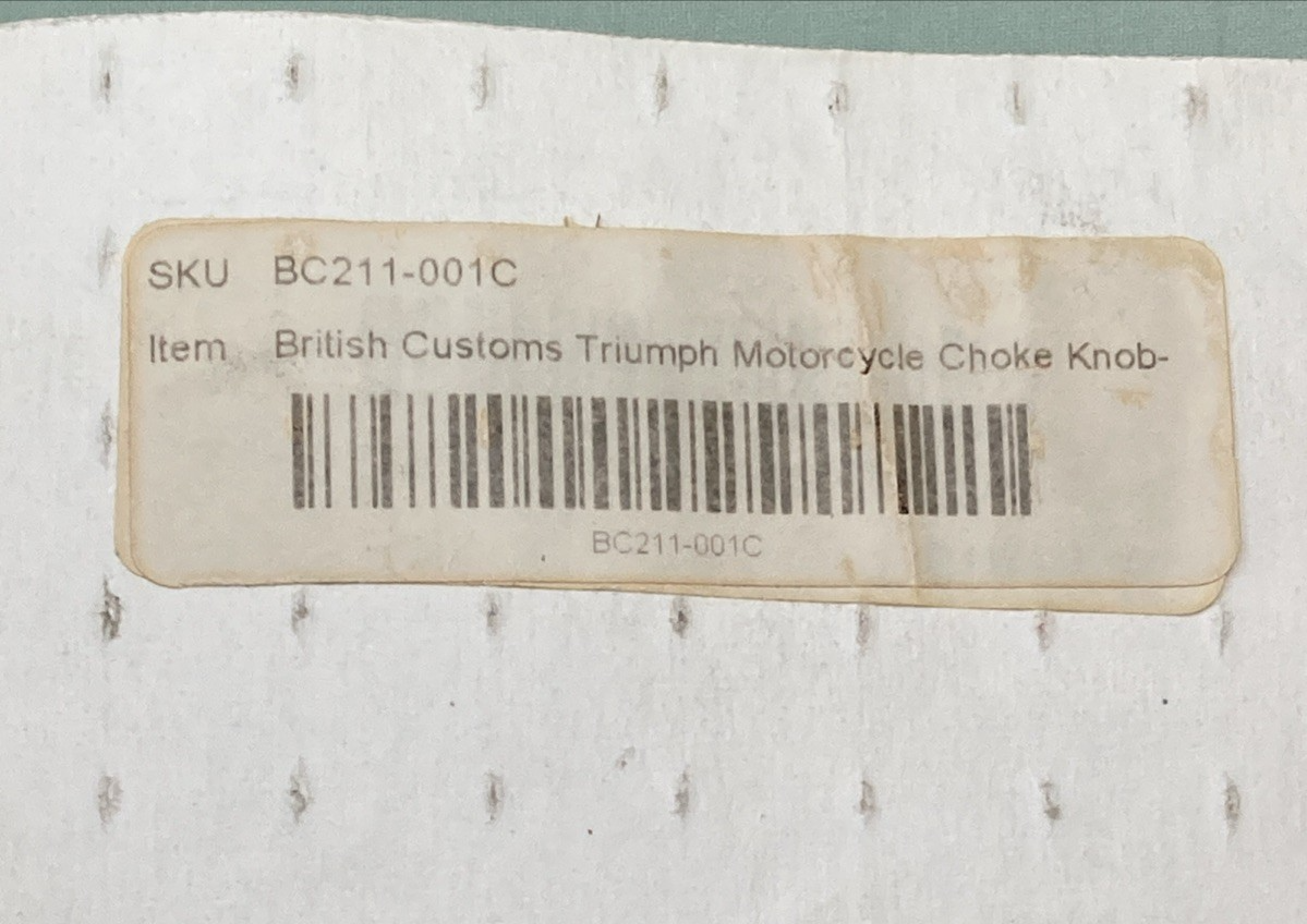 NEW GENUINE BRITISH CUSTOMS BC211-001C TRIUMPH MOTORCYCLE CHOKE KNOB