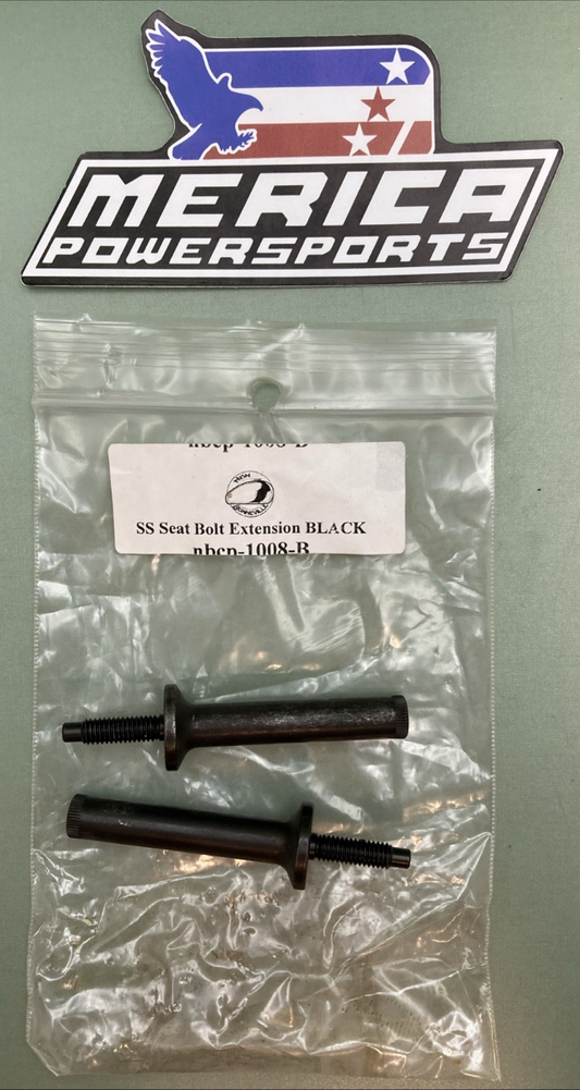 NEW GENUINE BONNEVILLE nbcp-1008-B SS SEAT BOLT EXTENSION BLACK SET