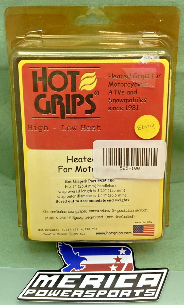NEW GENUINE HOT GRIPS 525-100 KIT, HEATED GRIPS FOR MOTORCYCLES