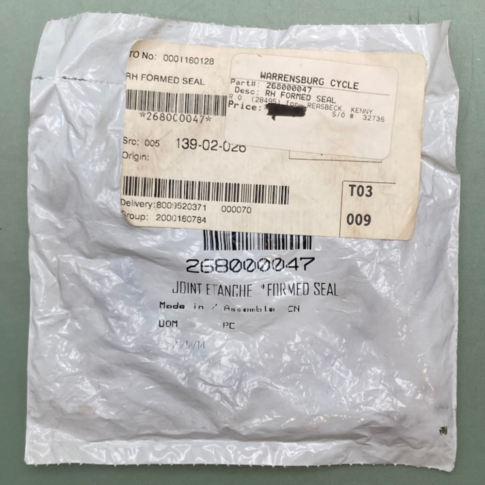 Replaces Sea Doo 268000047 Formed Seal, New