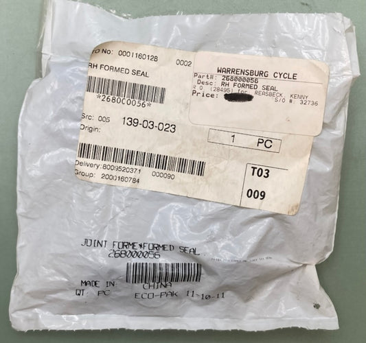 Replaces Sea Doo 268000056 Formed Seal, New
