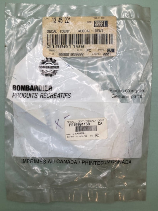 Bombardier 219901168 Decal, New Genuine